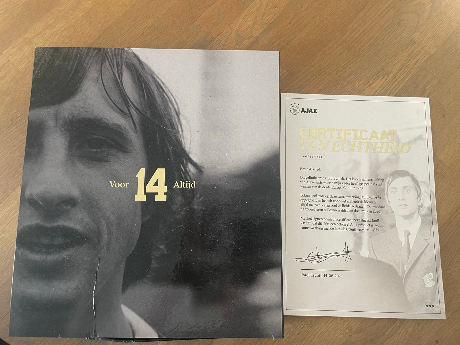 Johan Cruijff Shirt - Officieel Ajax Product met Certificaat, Ophalen, Nieuw, Ajax, Shirt