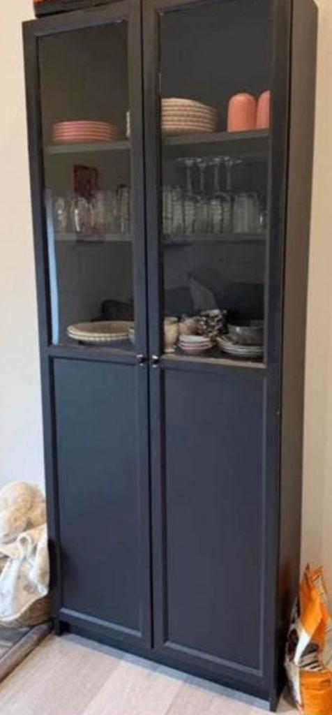 Vitrinekast 200x80 cm - Opknapper, Ophalen, Gebruikt, 200 cm of meer, 50 tot 100 cm
