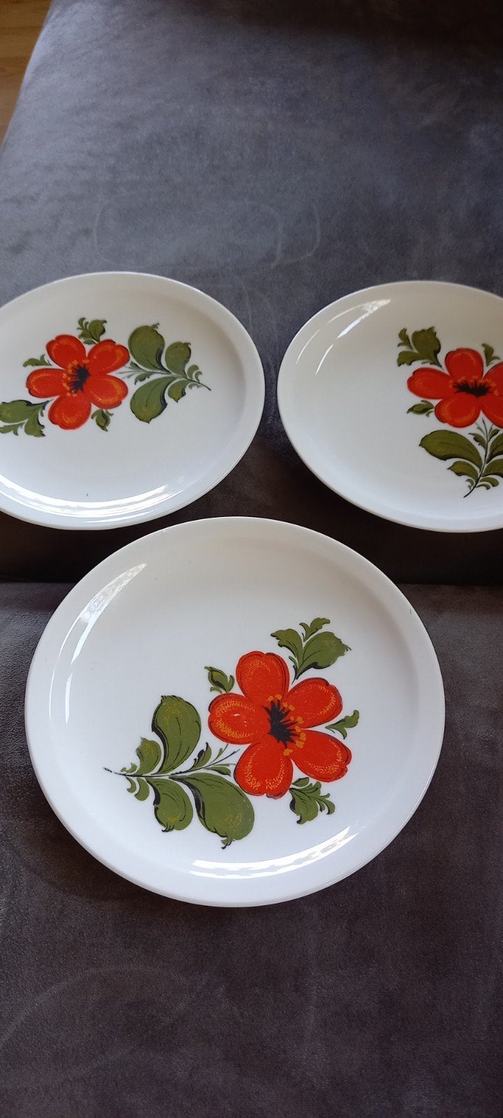 Vintage Schirnding Bavaria borden met bloemmotief, Ophalen of Verzenden