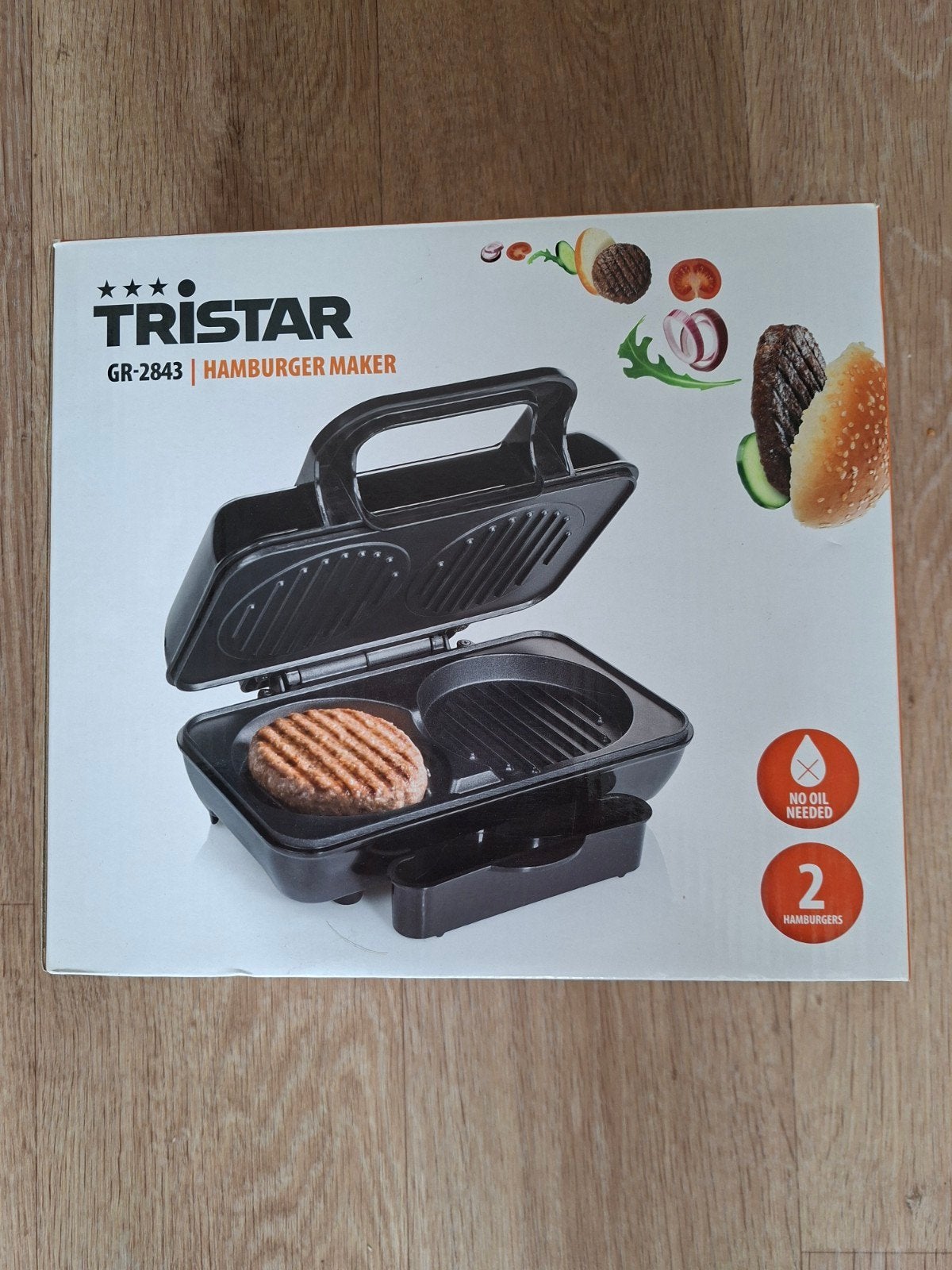 Tristar GR-2843 Hamburger Maker - Nieuw in doos, Ophalen of Verzenden, Nieuw