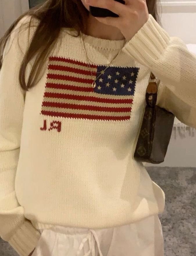 Polo Ralph Lauren USA Vlag Trui - Nieuw met labels, Ophalen of Verzenden, Nieuw, Maat 38/40 (M), Wit