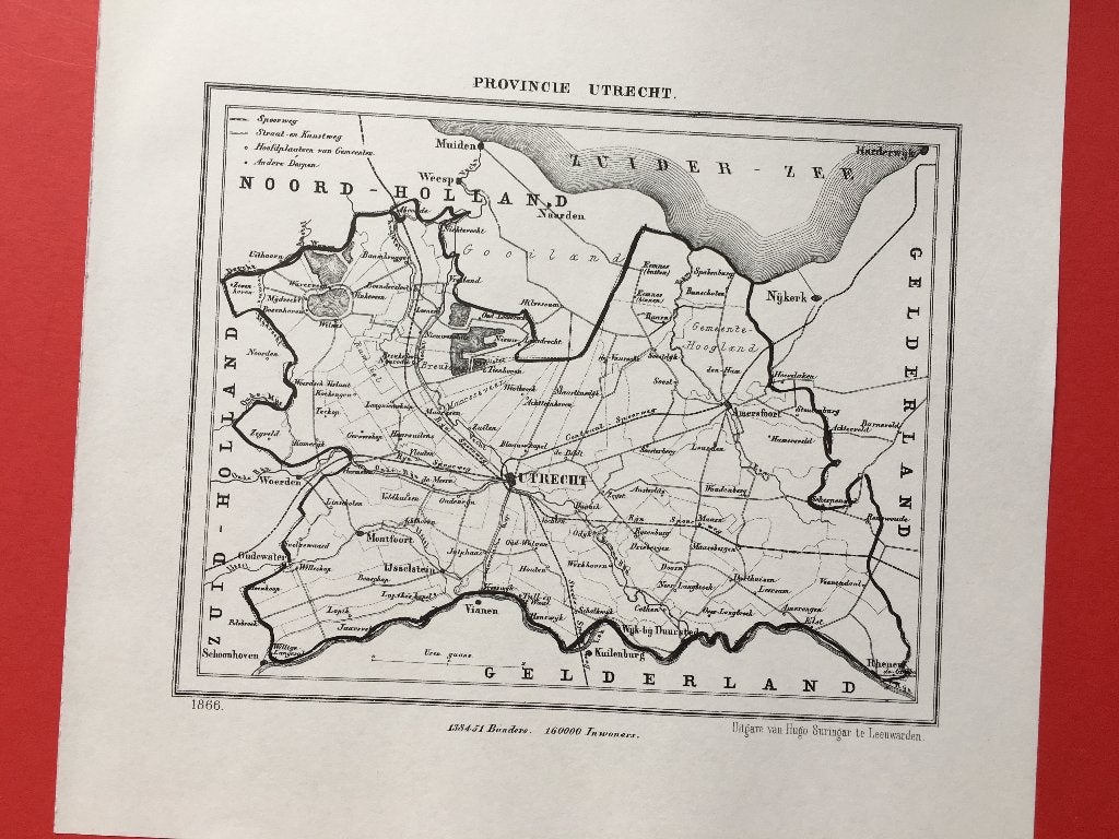 Gemeente kaarten van Utrecht. Abcoude t/m Zuilen. (1868)