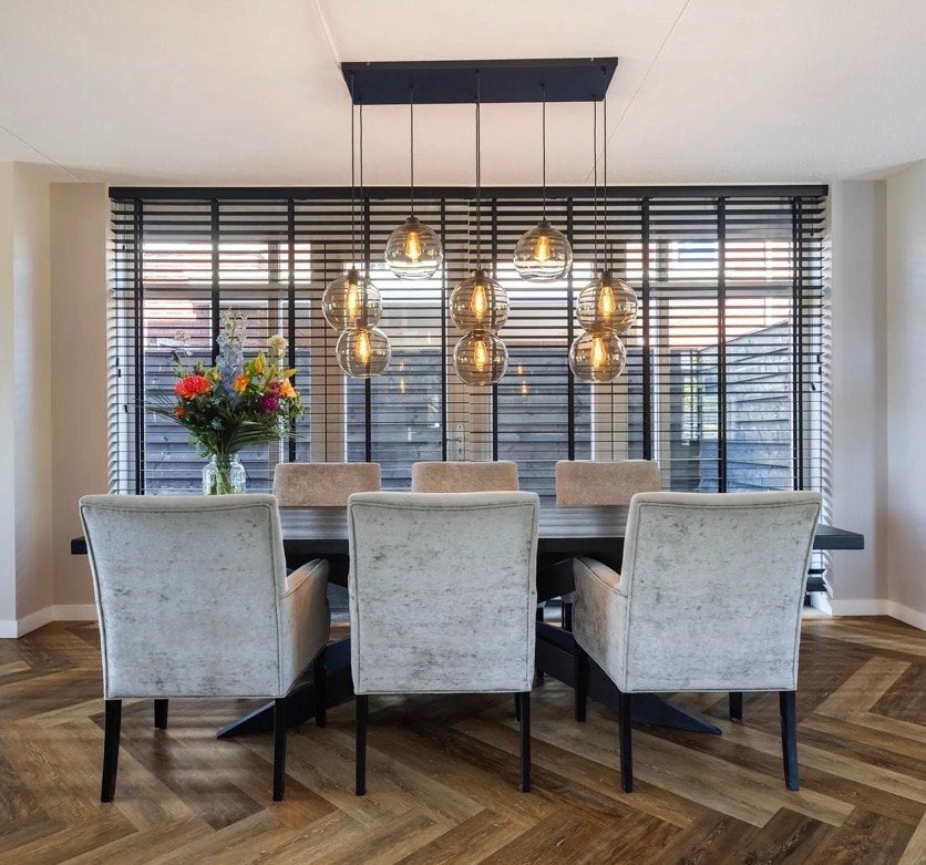 Eettafel Het Posthuys 280x100 cm met 6 stoelen, Ophalen, Gebruikt, 200 cm of meer, 50 tot 100 cm