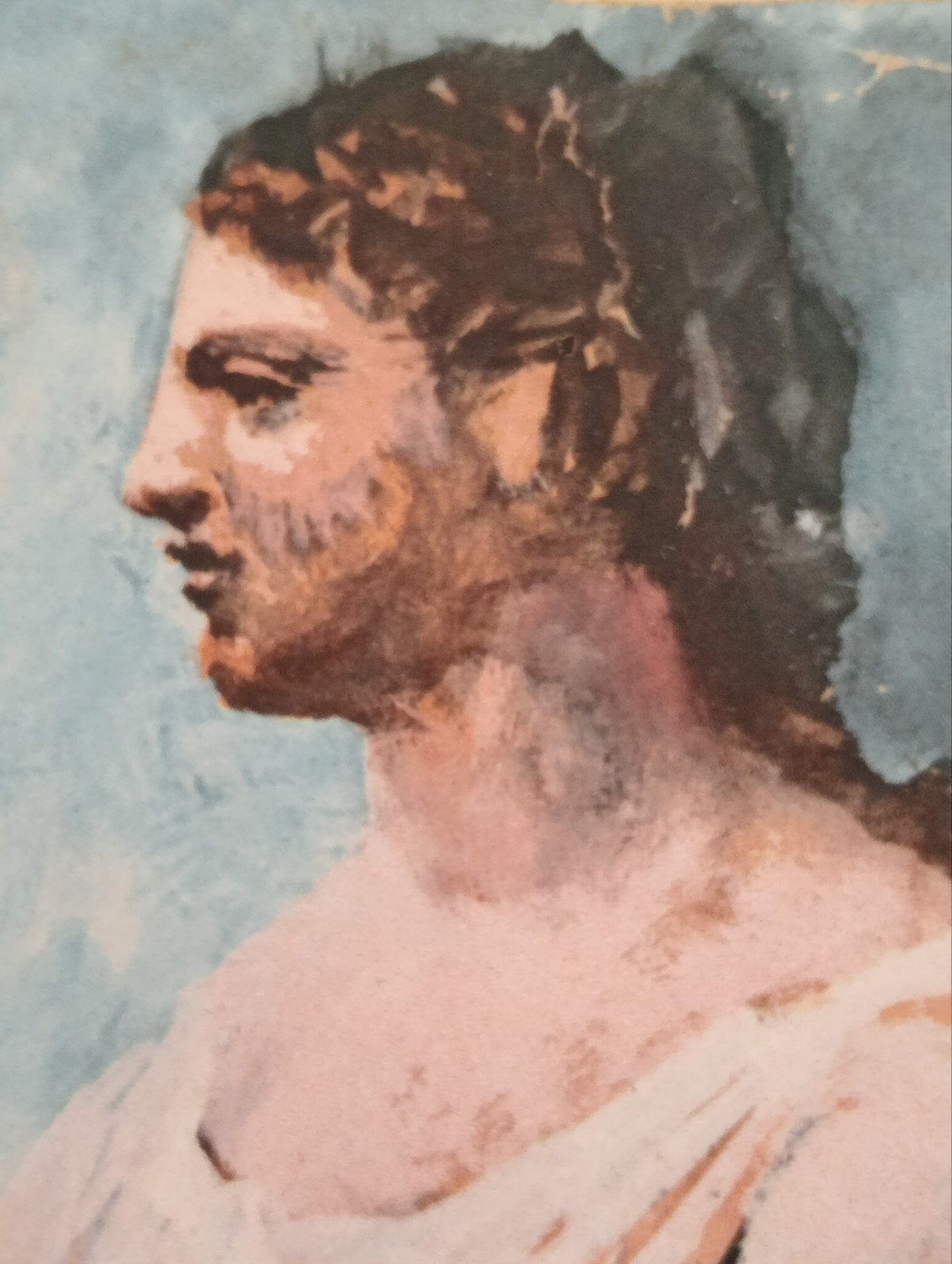 Pablo Picasso prent zittende vrouw, Ophalen of Verzenden, 1960 tot 1980, Gebruikt, Overige onderwerpen