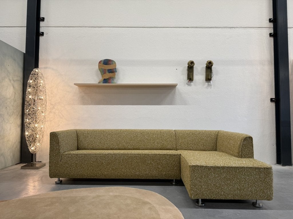 Nieuw Gelderland 4800 Hoekbank Nuvola stof Design Bank geel