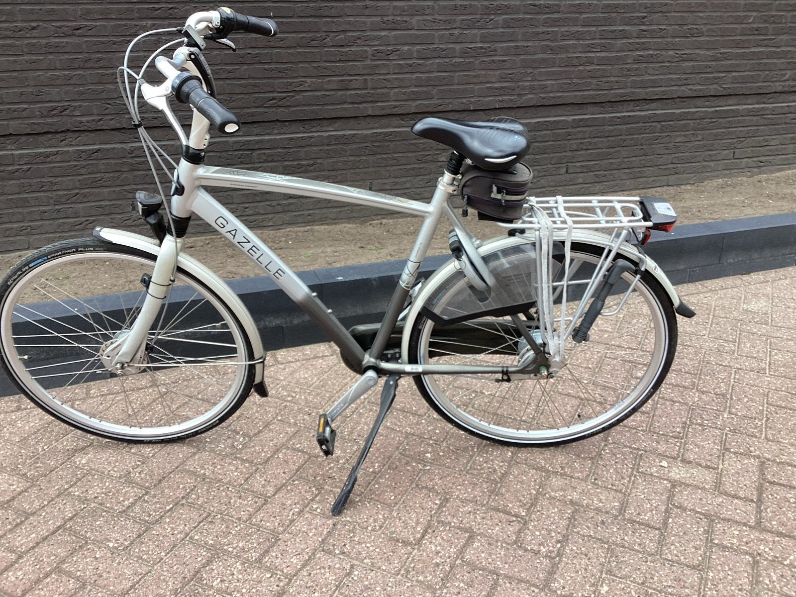 Herenfiets Gazelle Chamonix C8 - 57 cm frame stationsfiets, Fietsen en Brommers, Ophalen, Gebruikt, Velgrem, Versnellingen