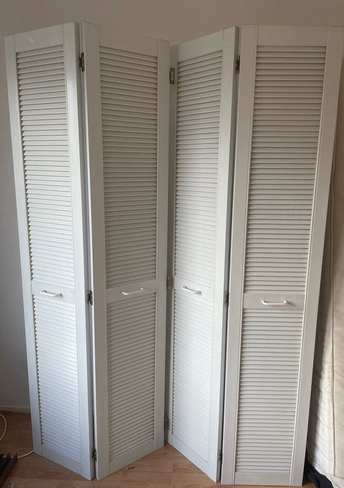 Witte Louvredeuren - Set van 2, Ophalen, Kunststof, Gebruikt, 200 cm of meer