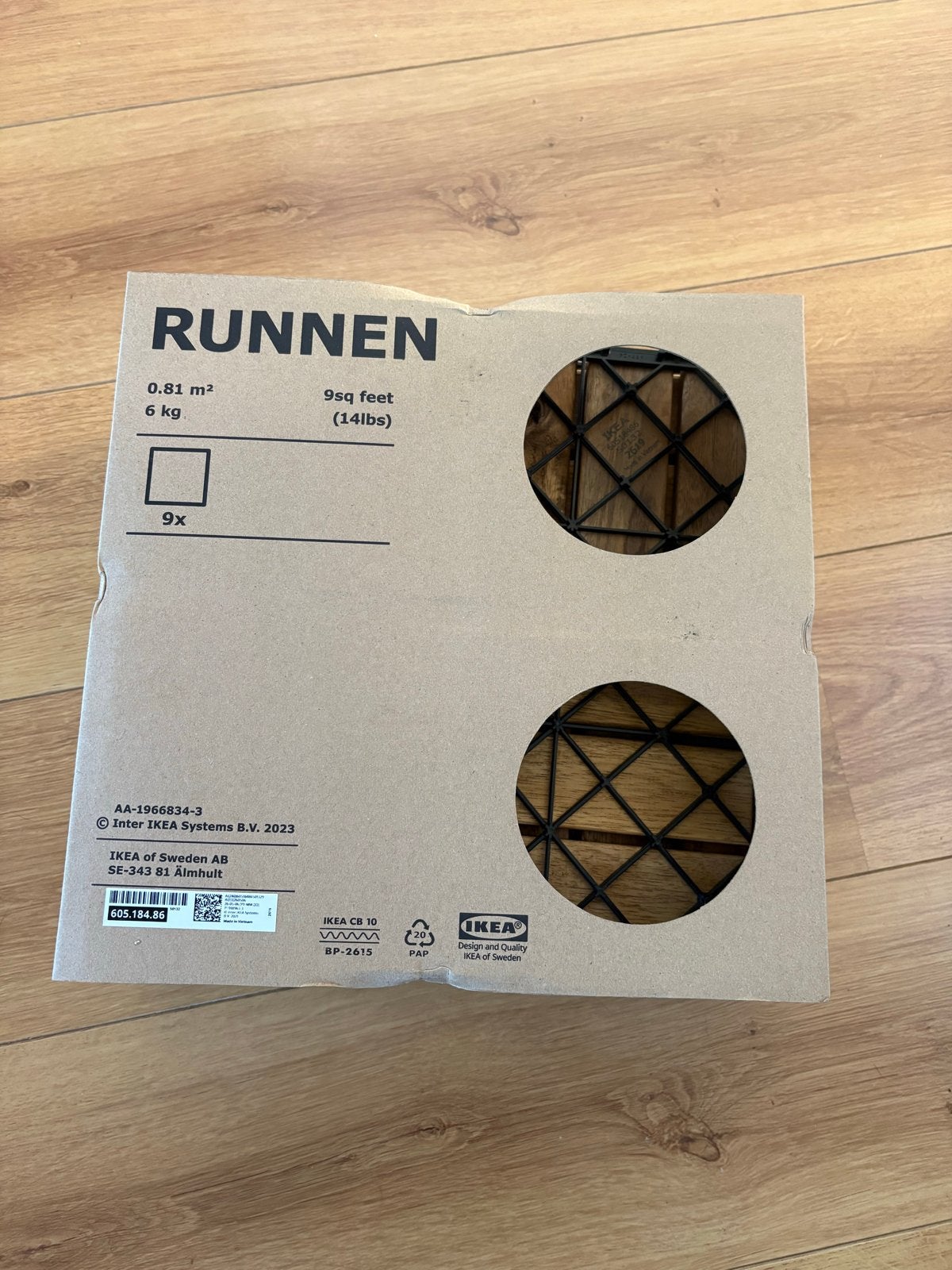Nieuw IKEA RUNNEN Terrastegels - 6 stuks Houtkleur, Ophalen of Verzenden, Nieuw, Hout