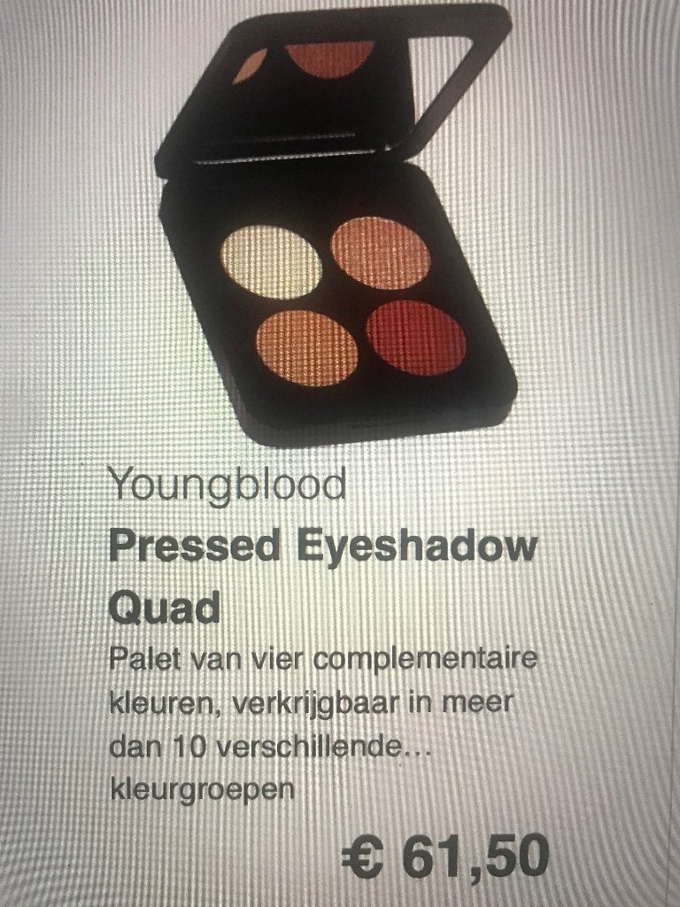 Youngblood (61,50 = 9,50) Pressed Eyeshadow Quad, Nieuw, Ophalen of Verzenden, Make-up, Overige kleuren