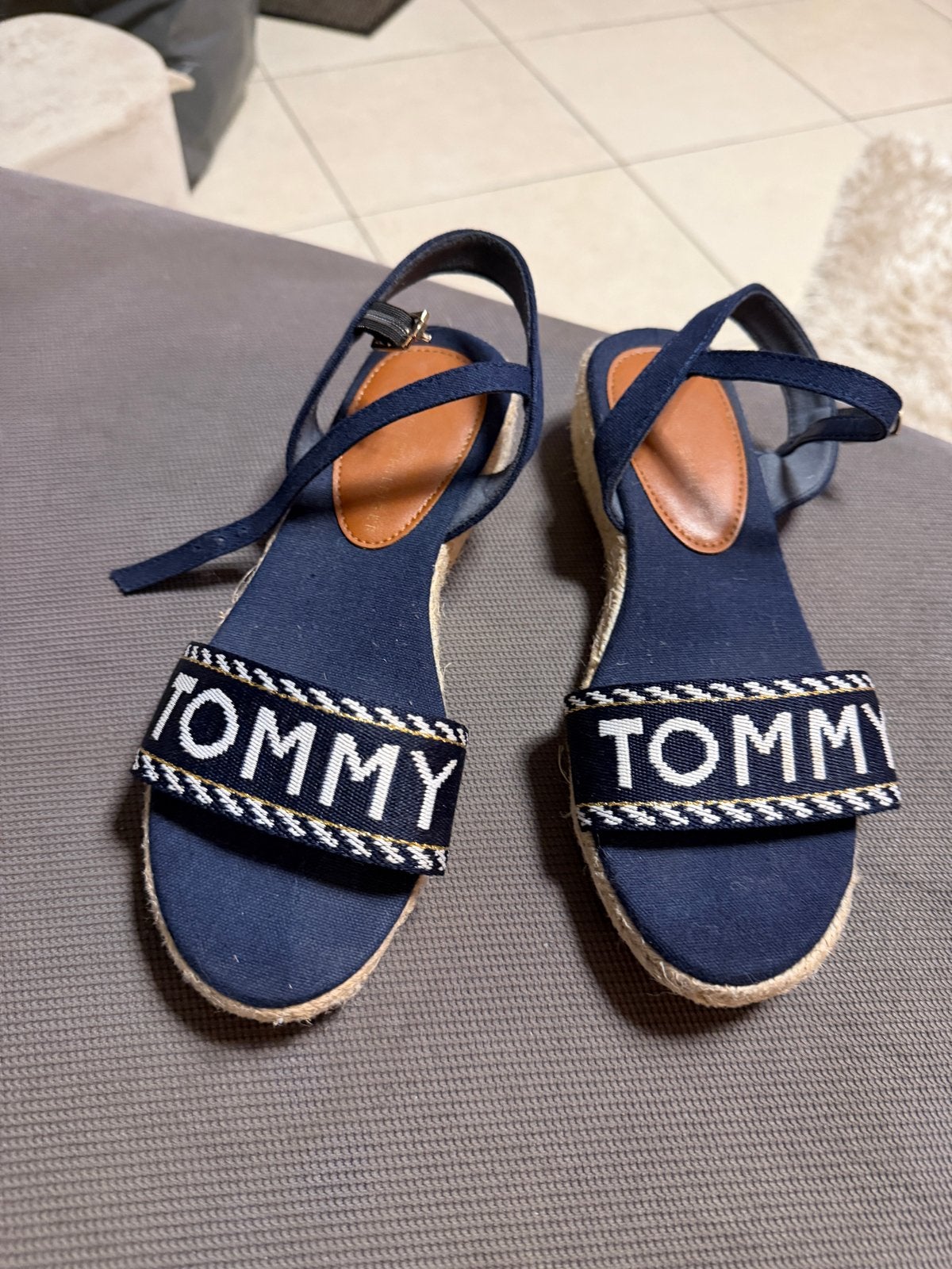 Tommy Hilfiger Espadrille Sandalen Maat 36, Ophalen of Verzenden, Zo goed als nieuw, Blauw, Sandalen of Muiltjes