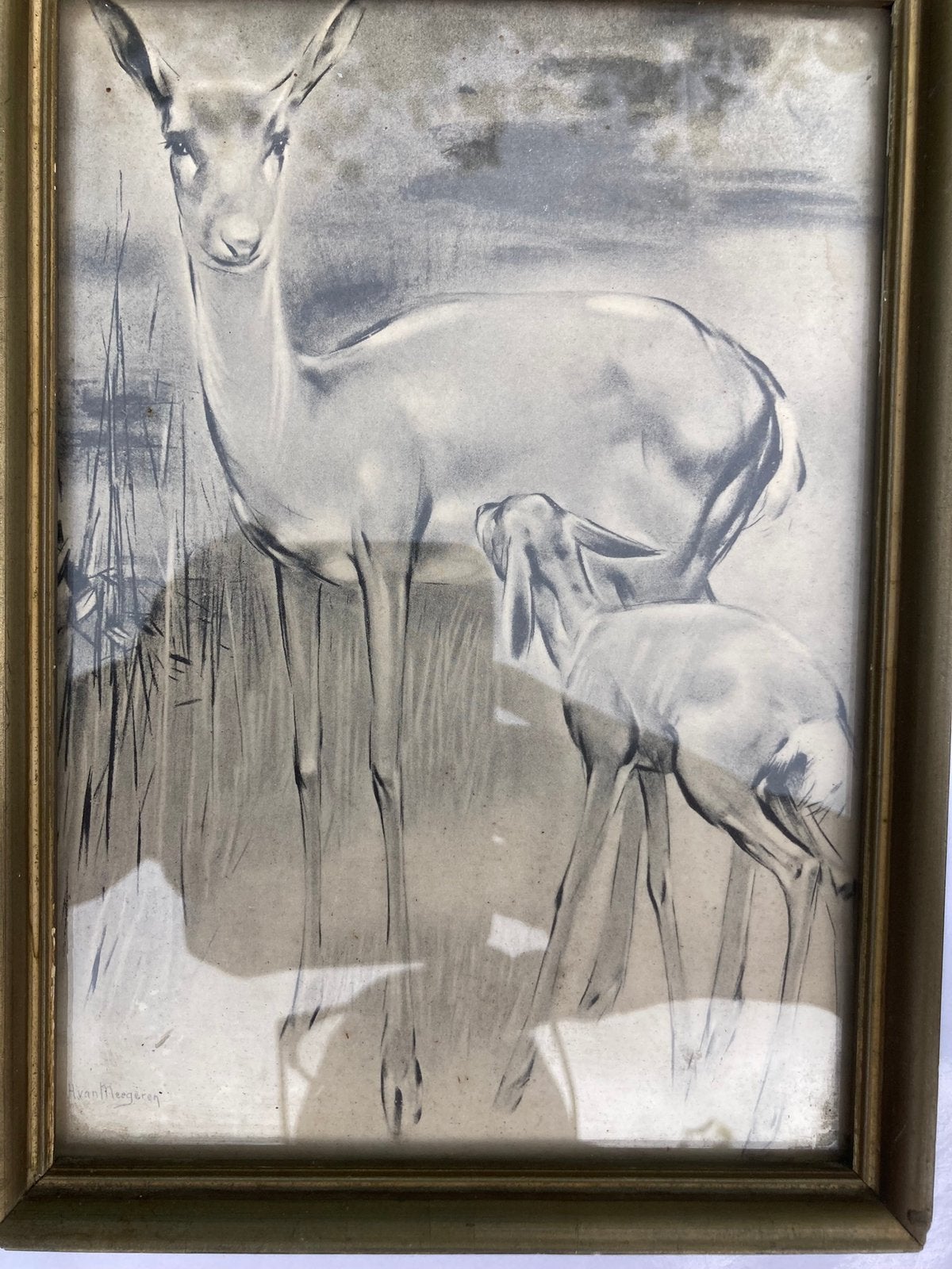 SCHILDERIJ   BAMBI  H. v MEEGEREN, Antiek en Kunst, Ophalen of Verzenden