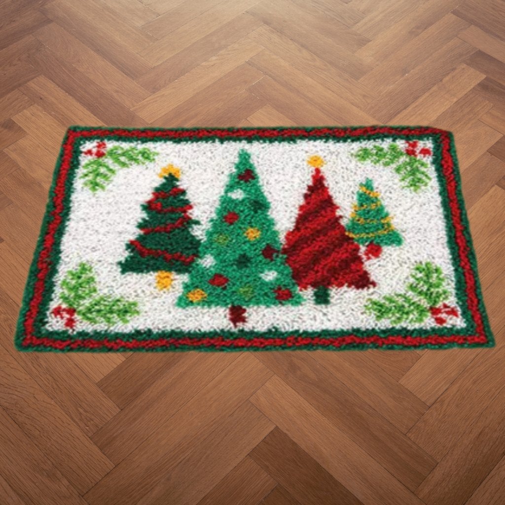 Smyrna, latch hook mat, Kerstbomen, DIY kit, Zelf maken, D, Nieuw, Ophalen of Verzenden, D