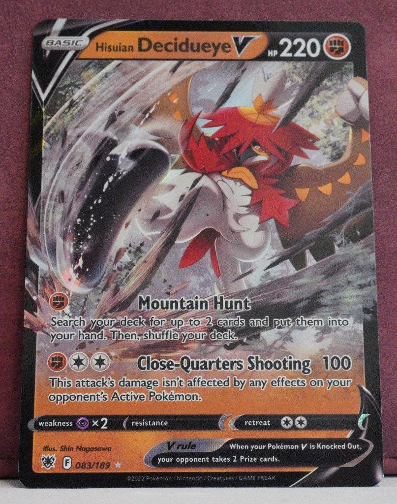 Hisuian Decidueye V 083-189 Astral Radiance Pokèmon Kaart, Verzenden, Nieuw, Losse kaart