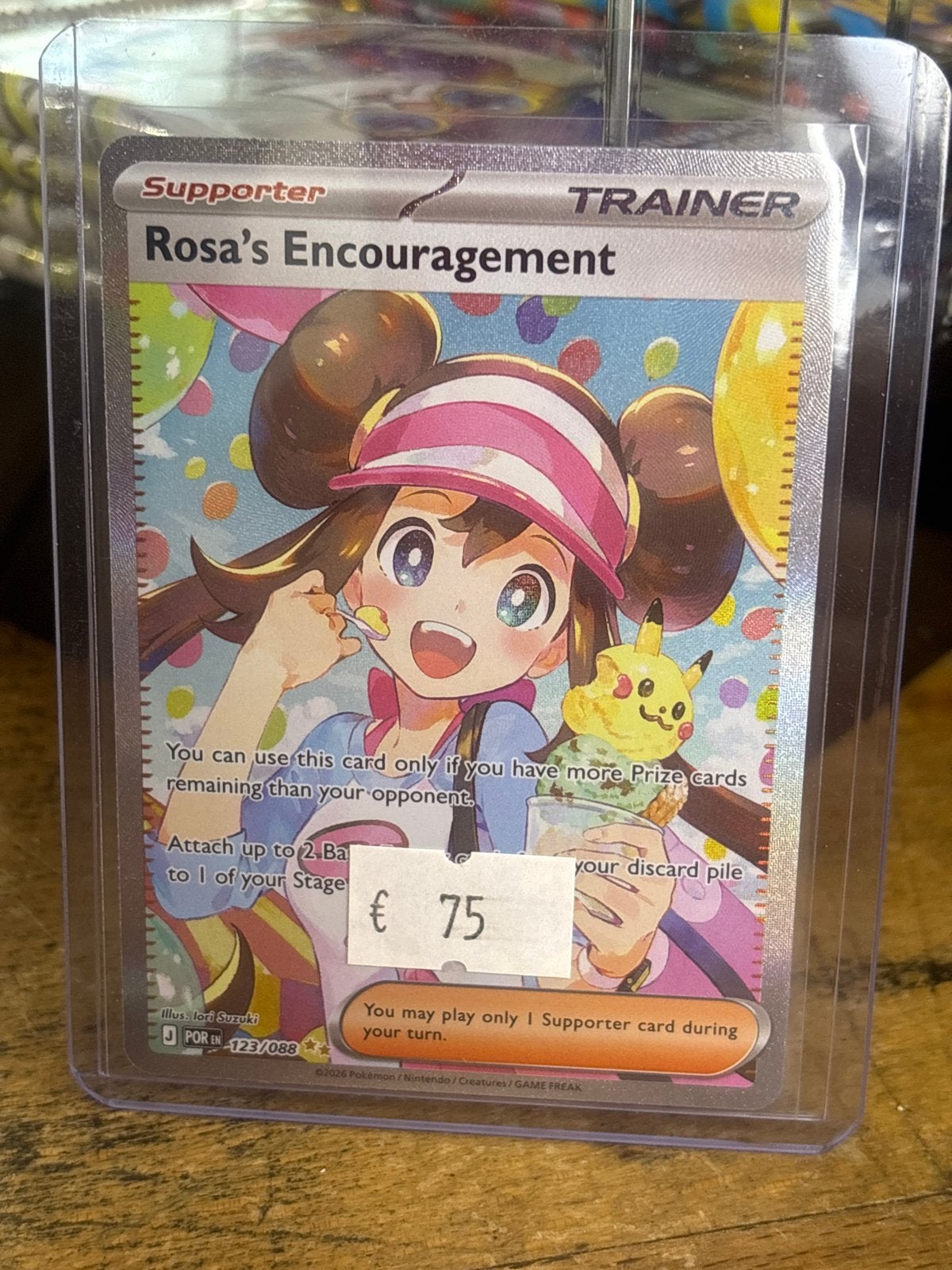 Pokémon TCG: Rosa's Encouragement Trainer Kaart 123 por, Ophalen of Verzenden, Zo goed als nieuw, Losse kaart