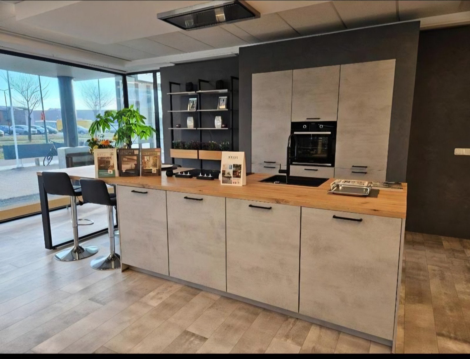 Keuken met apparatuur, Huis en Inrichting, Ophalen, Hoekkeuken, Zo goed als nieuw, Hout