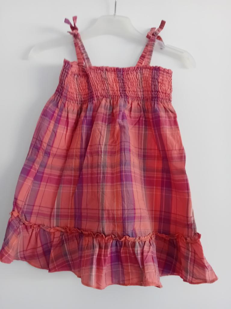 OBAIBI Jurkje Maat 80-86 Katoen. Geruit, Kinderen en Baby's, Babykleding | Maat 80, Meisje, Jurkje of Rokje, Ophalen of Verzenden