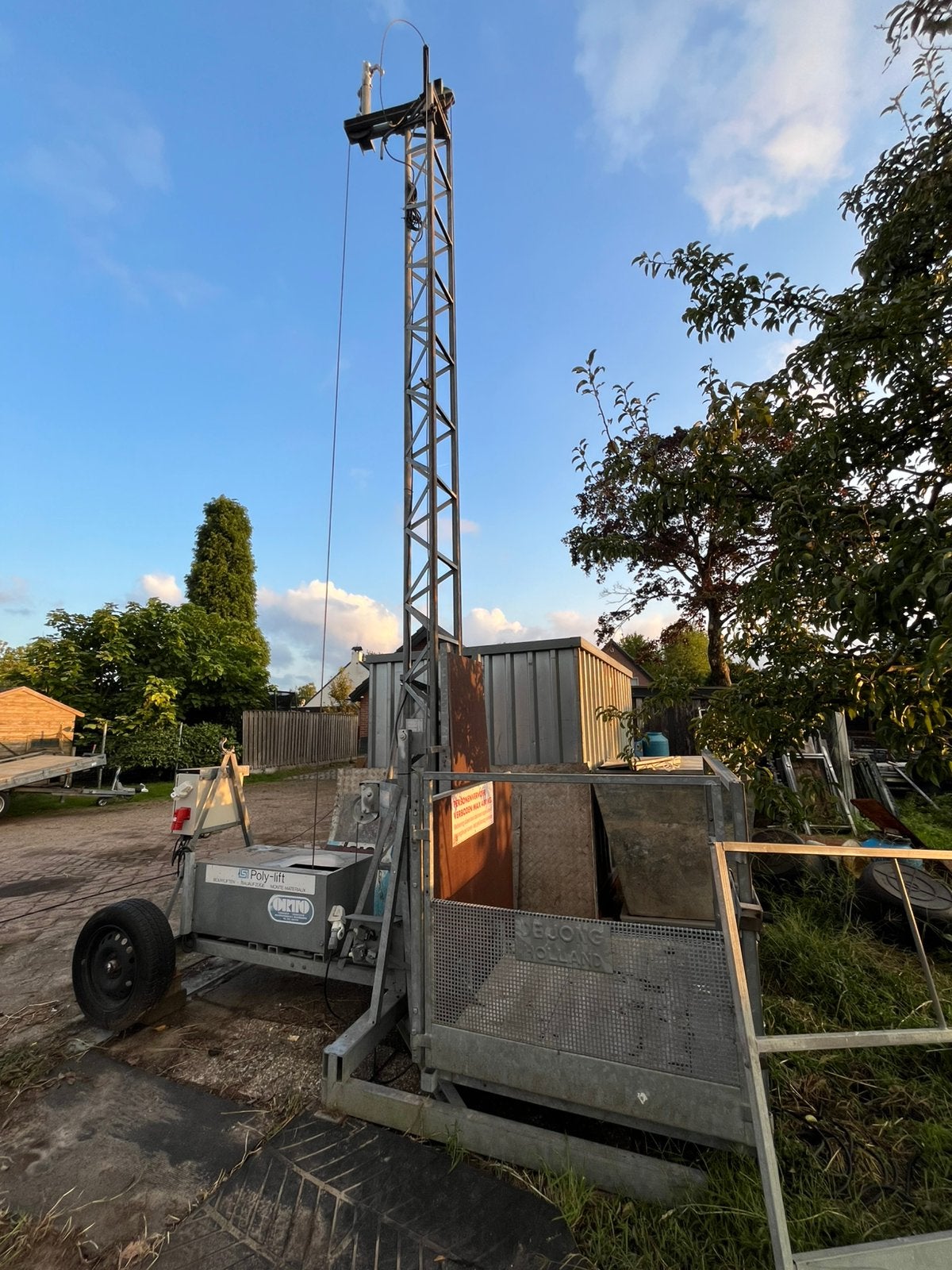 Poly-lift Bouwlift, Ophalen, Zo goed als nieuw, Bouwlift