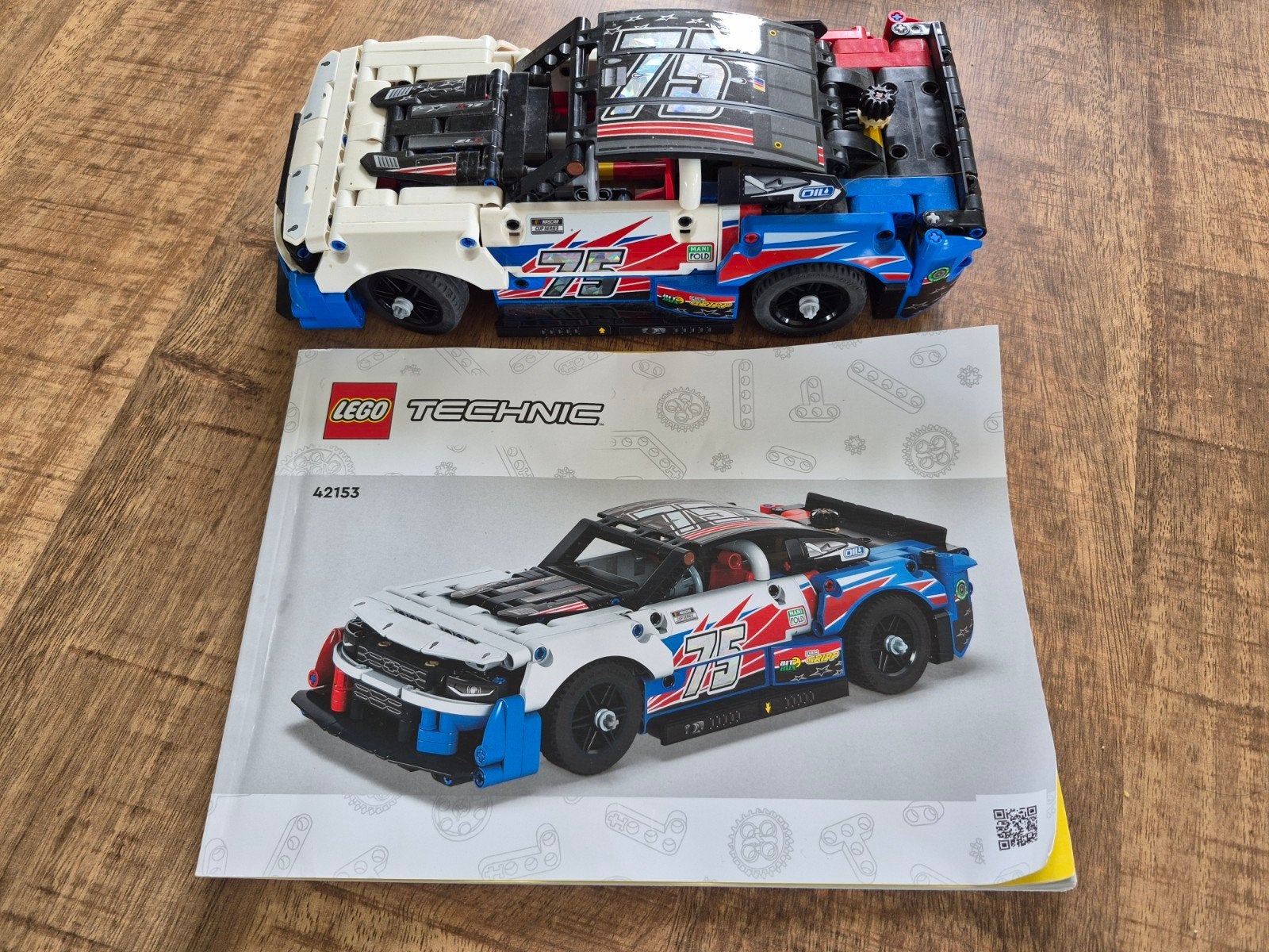 Lego Technic NASCAR Chevrolet Camaro ZL1 Next Gen 42153, Ophalen, Lego, Zo goed als nieuw, Technic