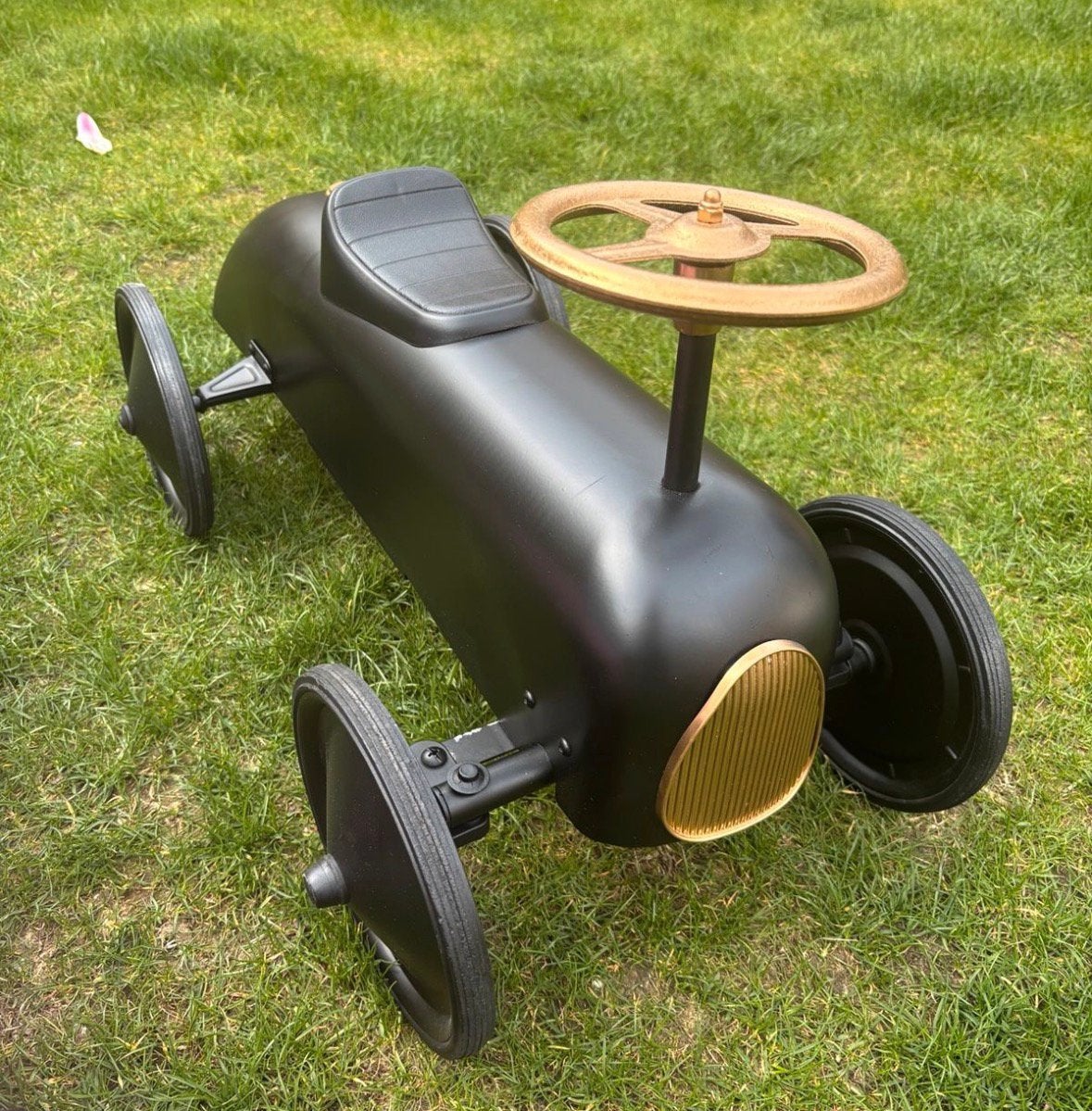Nieuwstaat retro roller metalen loopauto zwart, Ophalen of Verzenden, Zo goed als nieuw