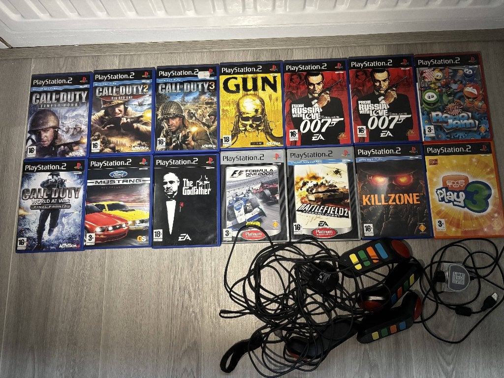 14x PlayStation 2 Games - Call of Duty, Ford Mustang en meer, Gebruikt, Shooter, 1 speler, Ophalen of Verzenden