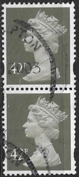 Engeland 2002 paar mi.2027 QE II nom. 42p, Verzenden, Gestempeld