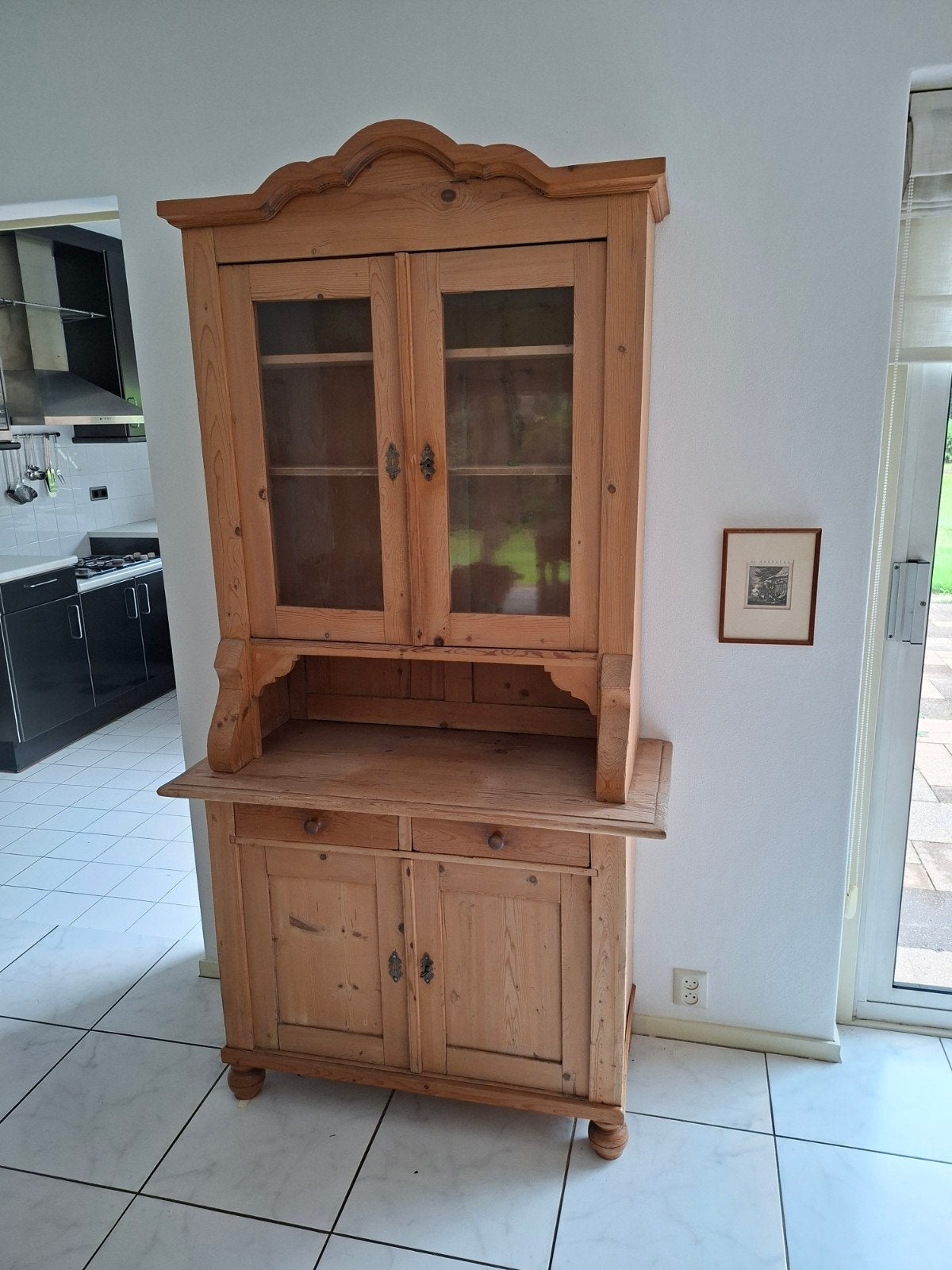 vintage grenen buffetkast, Ophalen, 100 tot 150 cm, 200 cm of meer, Met lade(s)