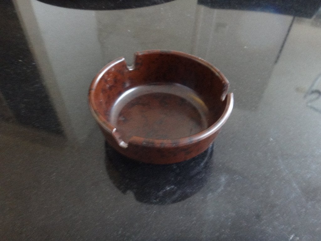 Vintage bakeliet asbak , Ges-Line # 301, bruin - Made in USA, Ophalen of Verzenden, Zo goed als nieuw, Asbak