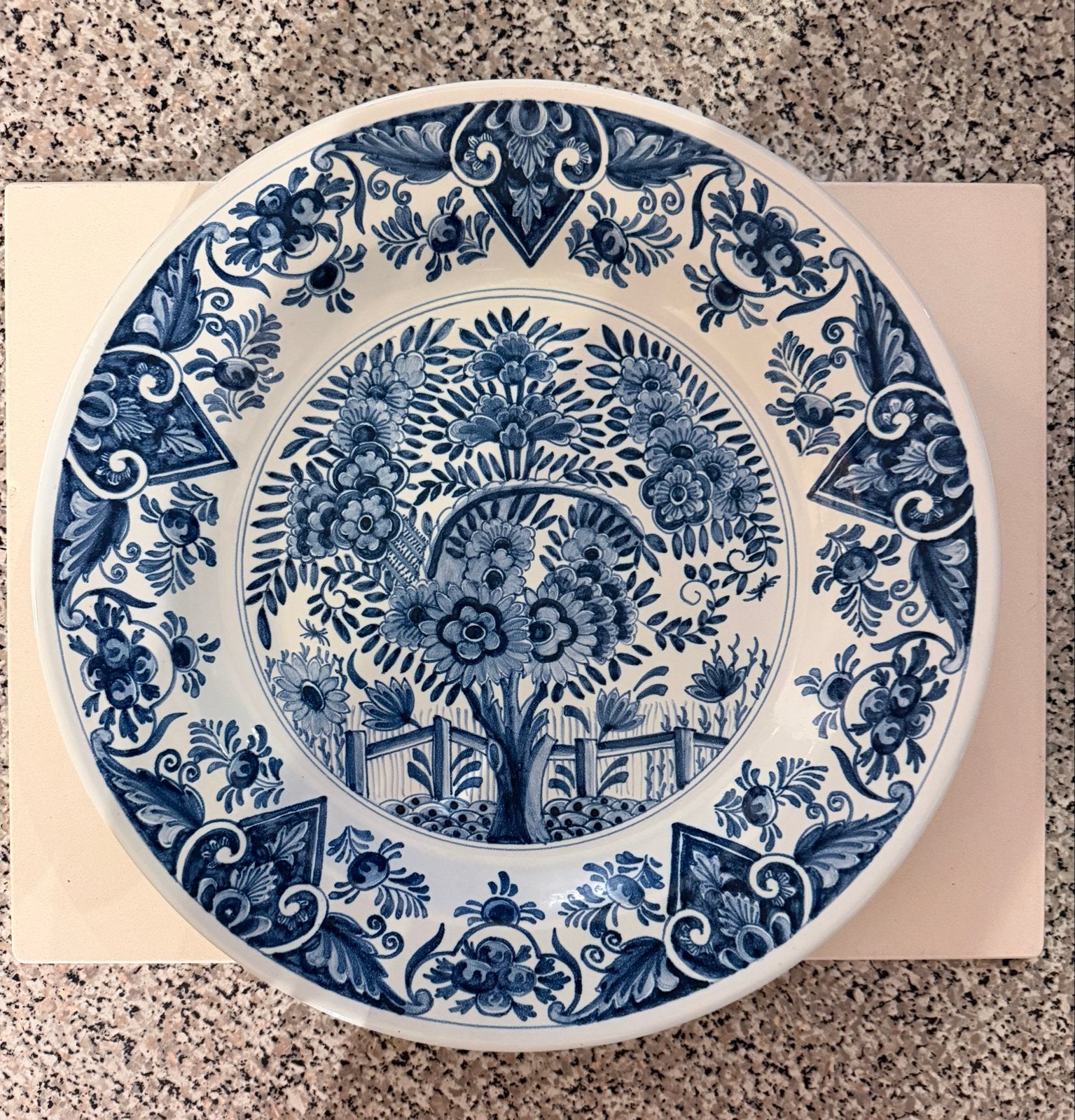 Royal Delft wandbord 1967 (CL) - 33.5 cm - Puntgaaf, Antiek en Kunst, Antiek | Wandborden en Tegels, Ophalen of Verzenden