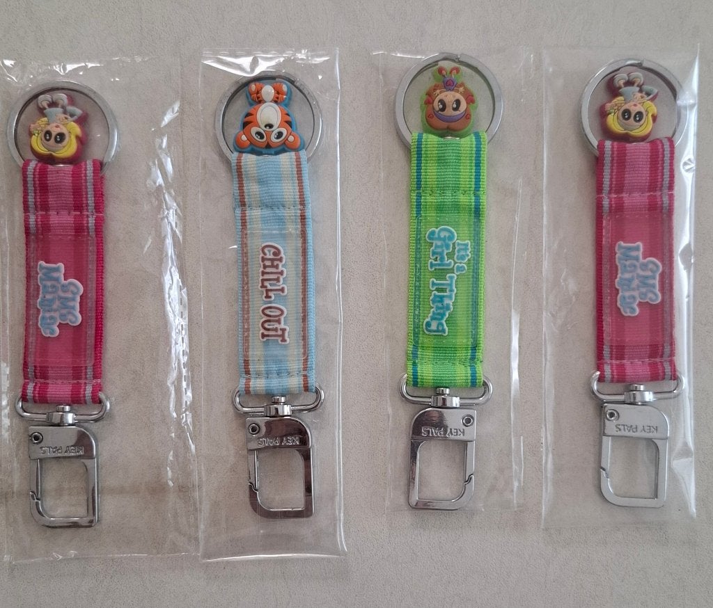 4 Sleutelkoorden roze, blauw en groen NIEUW, Onbekend@voorbeeld.com, Key Pals, Overige typen, Nieuw