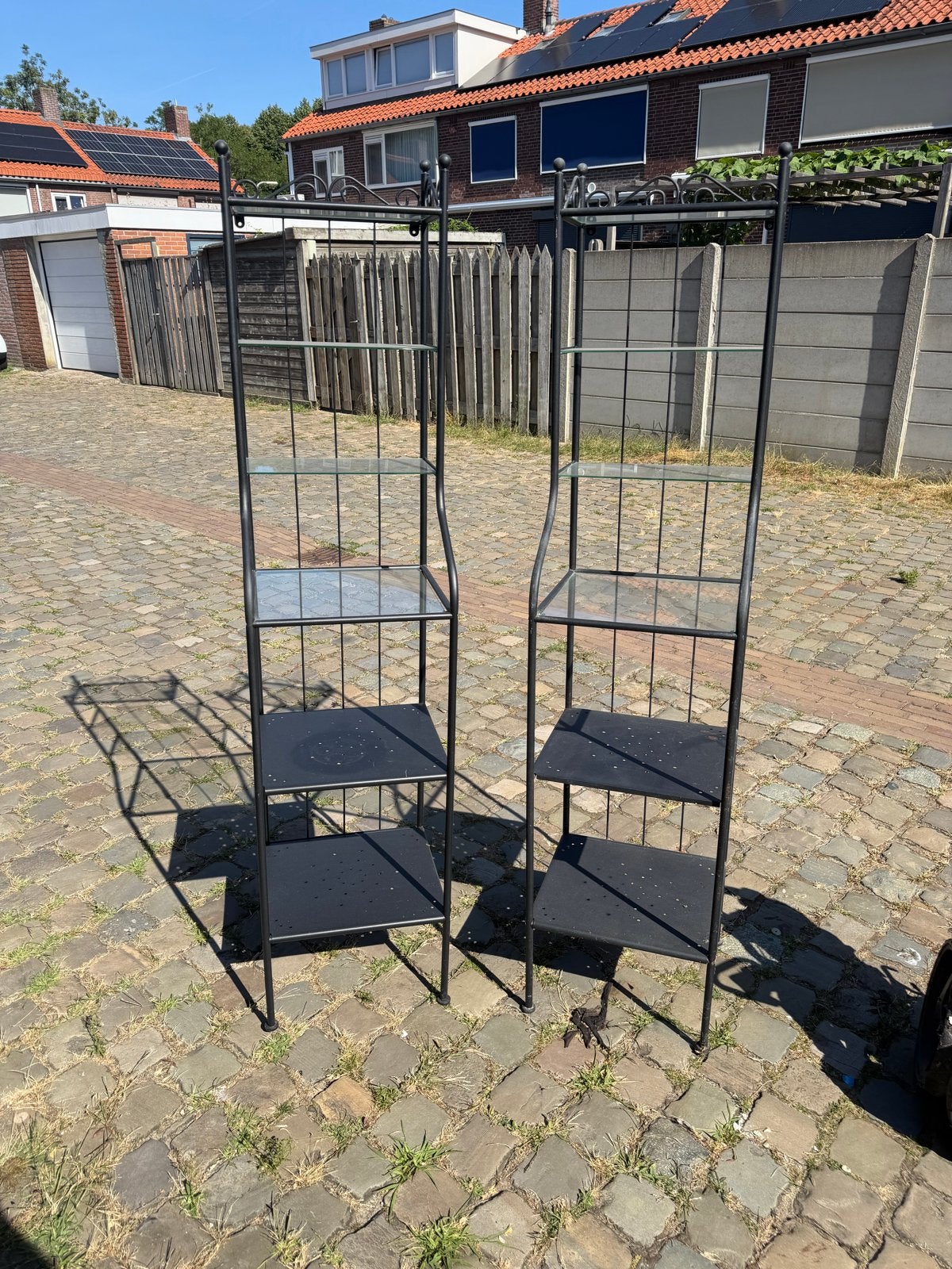 2x IKEA Badkamerrek voor handdoeken - Zwart metaal, Huis en Inrichting, Badkamer | Badtextiel en Accessoires, Badkamerrek, Gebruikt