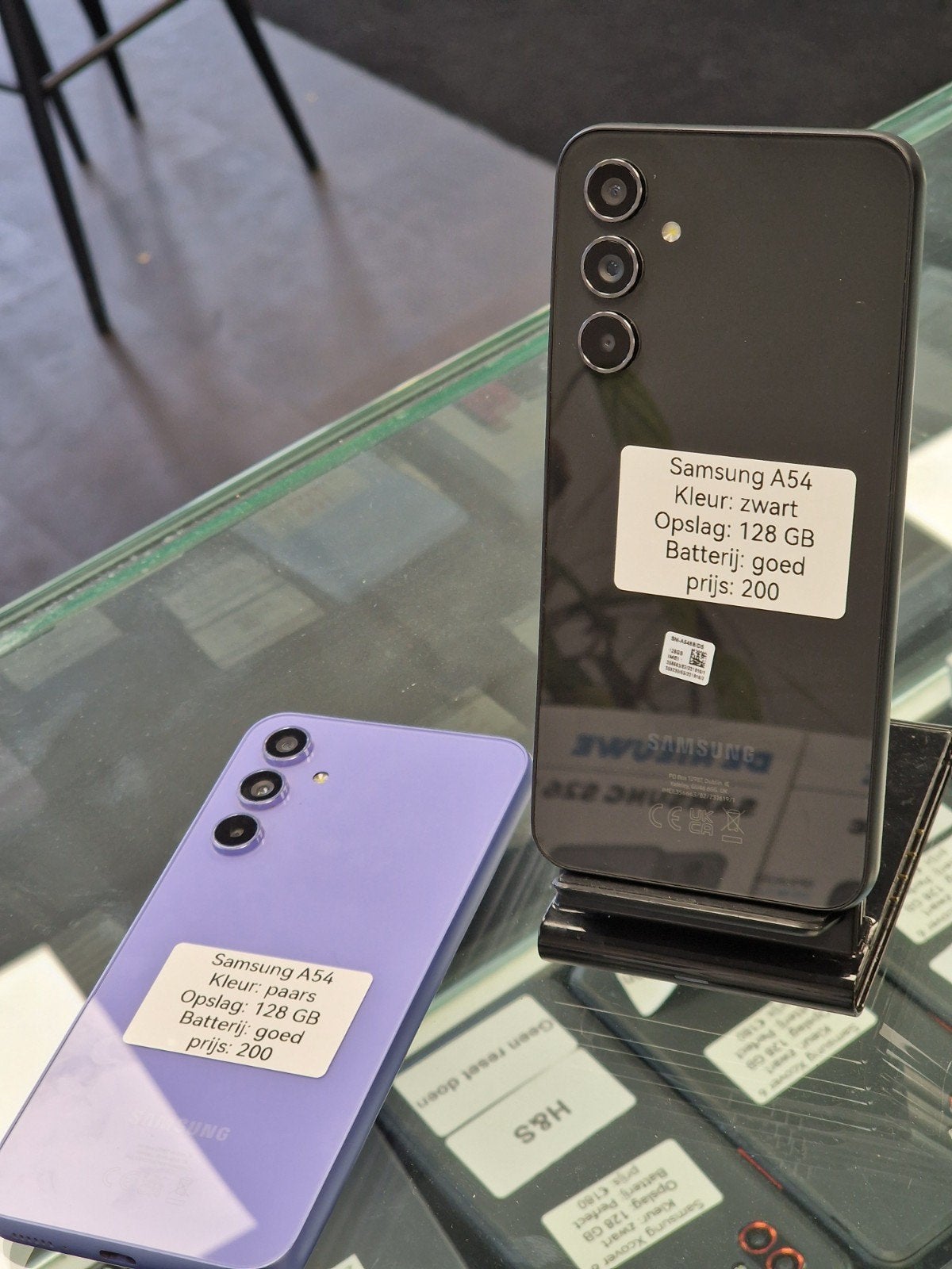 Samsung A54.  128 GB.  2 jaar garantie, Paars, Ophalen of Verzenden, Zo goed als nieuw, H&S telecom