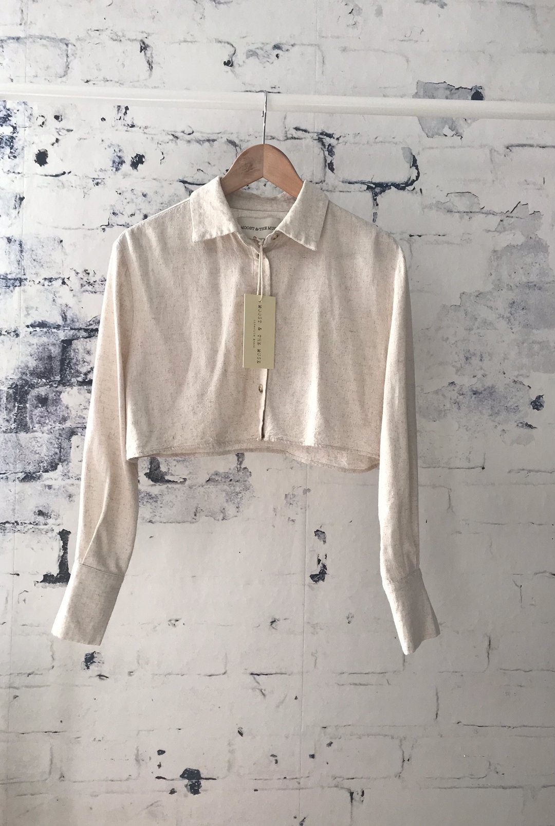 Moost wanted Seth cropped blouse xs, Verzenden, Nieuw, Maat 34 (XS) of kleiner, Beige
