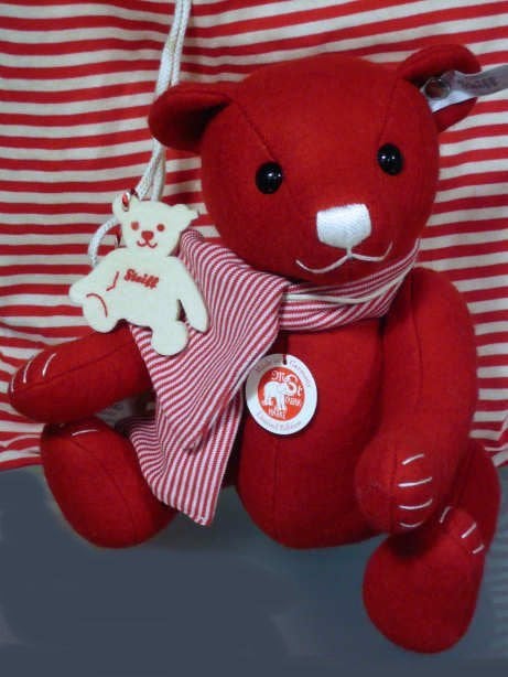 Steiff 036651 SELECTION ROOD WOLVILTEN TEDDY BEAR 2011, Ophalen of Verzenden, Nieuw, Stoffen beer, Steiff