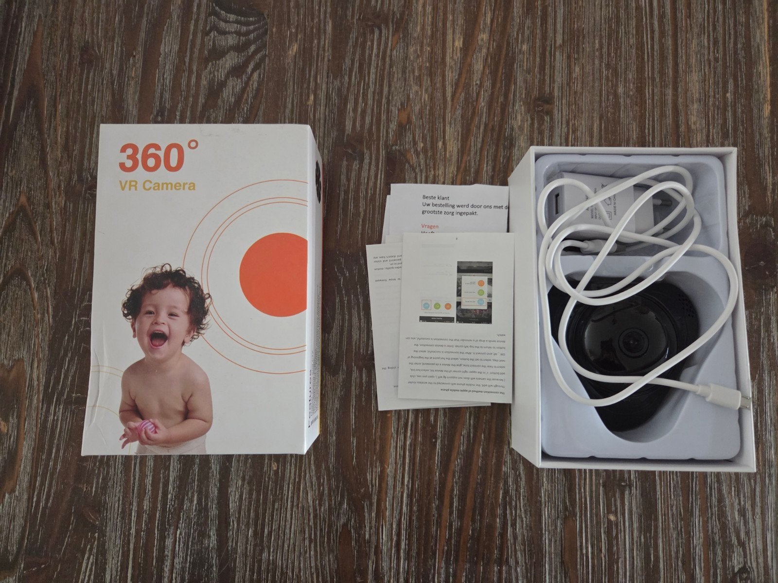 Nieuwe 360 VR Camera - Perfect voor binnen, Ophalen of Verzenden, Nieuw, Binnencamera