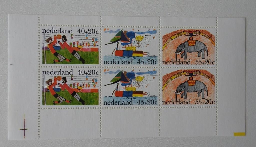 Velletje postzegels  ( kindertekeningen ) 1980, Verzenden, Na 1940, Postfris