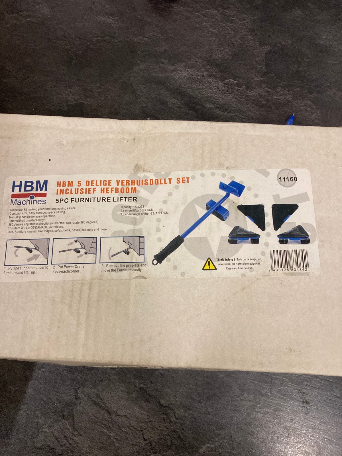 HBM 5-delige Verhuisdolly Set met Hefboom, Ophalen of Verzenden, Nieuw
