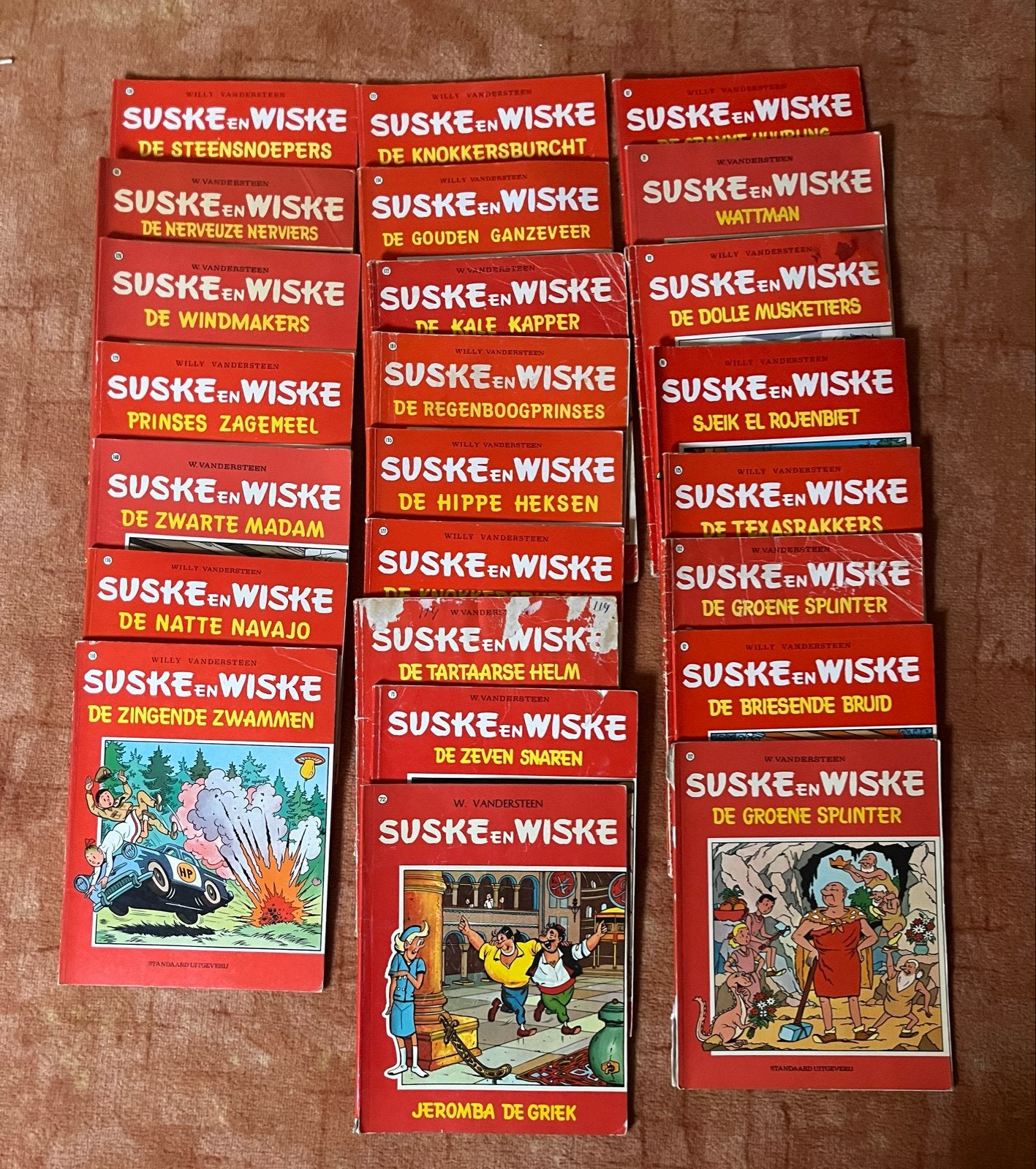 Grote collectie (44 x) Suske en Wiske stripboeken, Meerdere stripboeken, Ophalen of Verzenden, Gelezen