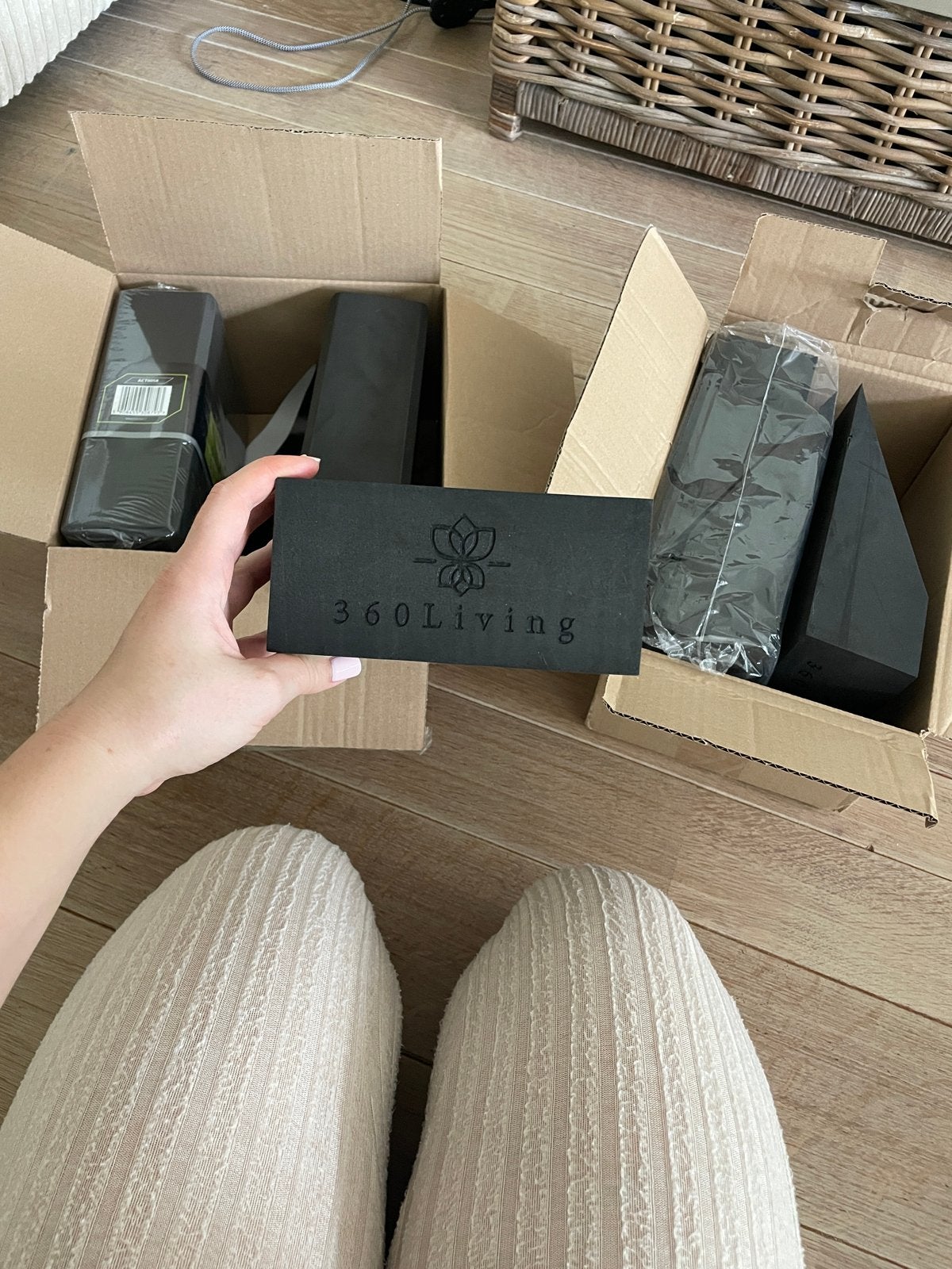 Yogablokken (2 stuks) en schuine yogablokken (4 stuks) nieuw, Ophalen of Verzenden, Zo goed als nieuw, Yoga-accessoire