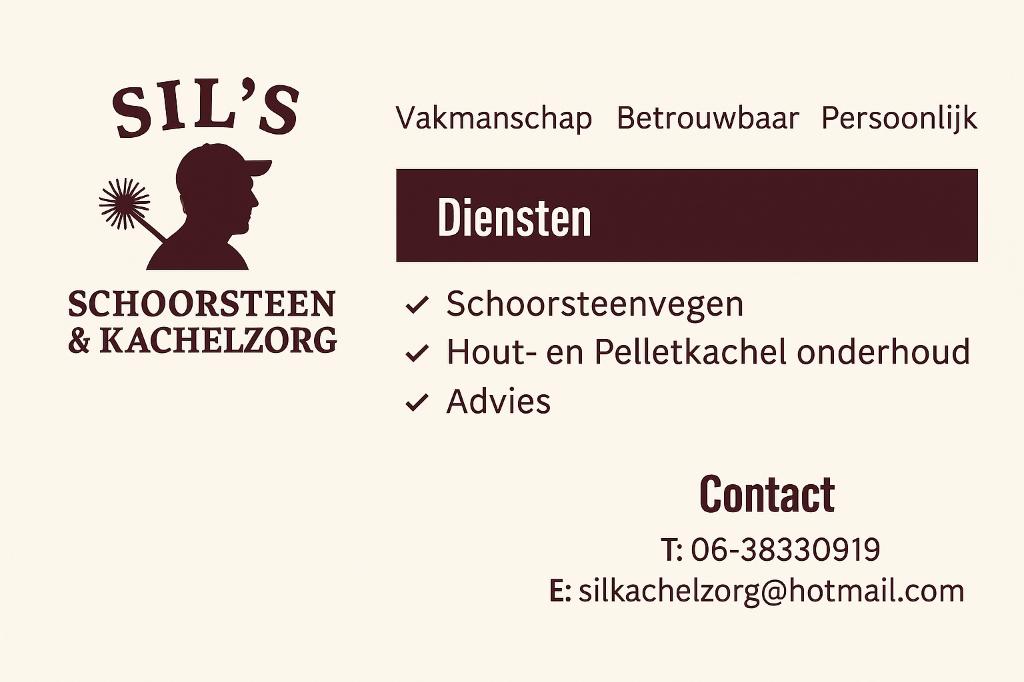 Gecertificeerde schoorsteenveger en pelletkachel onderhoud, Schoorsteenvegen