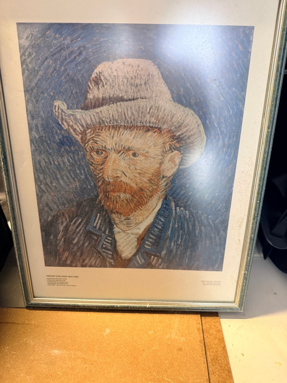 Vincent van Gogh Zelfportret met grijze hoed (print), Ophalen, Portret of Personen, Klassiek, Print