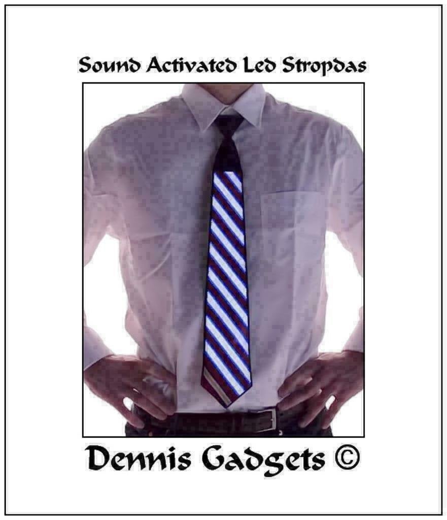 Dennis Gadgets: Sound activated led stropdas in 3 modellen, Ophalen of Verzenden, Nieuw, Overige kleuren, Met patroon