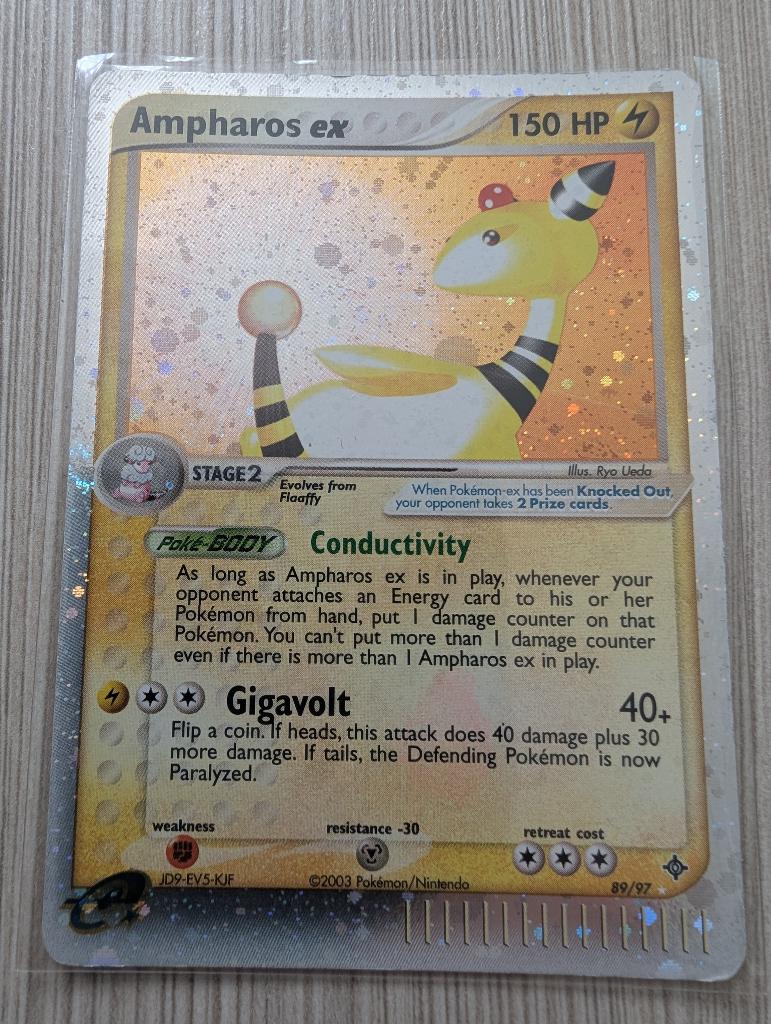 Ampharos Ex Holo - Pokémon Dragon - 89/97, Ophalen of Verzenden, Zo goed als nieuw, Losse kaart, Foil