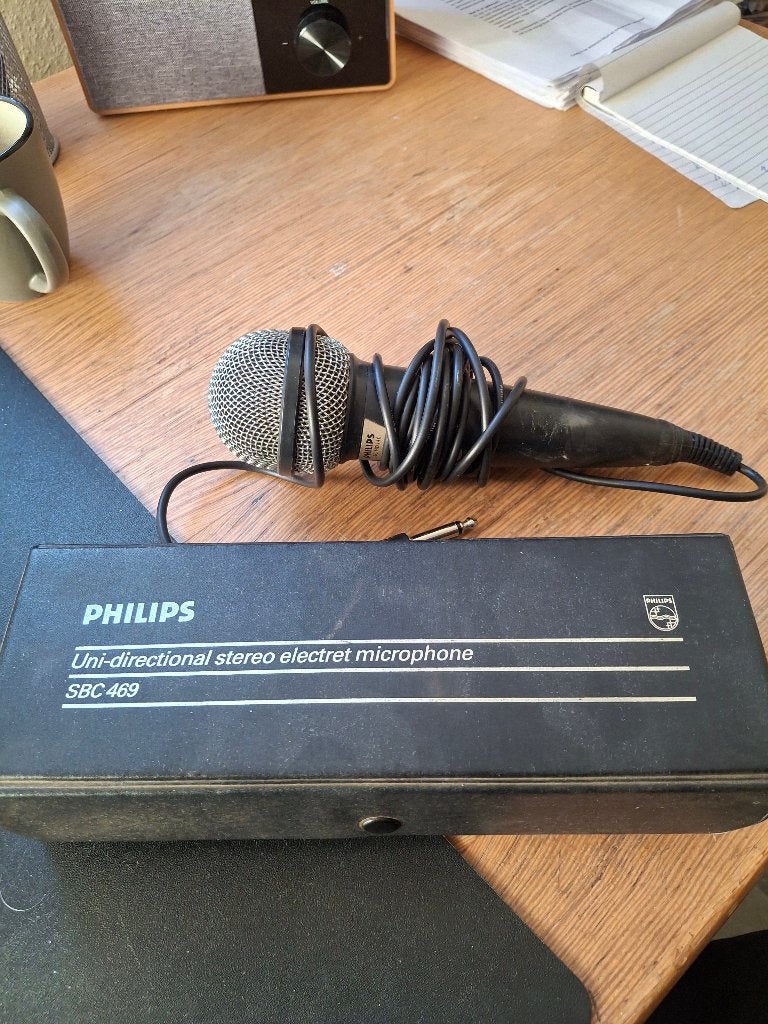 Twee Philips microfoons SBC 469 en SBC MD 40, Ophalen of Verzenden, Nieuw, Overige typen