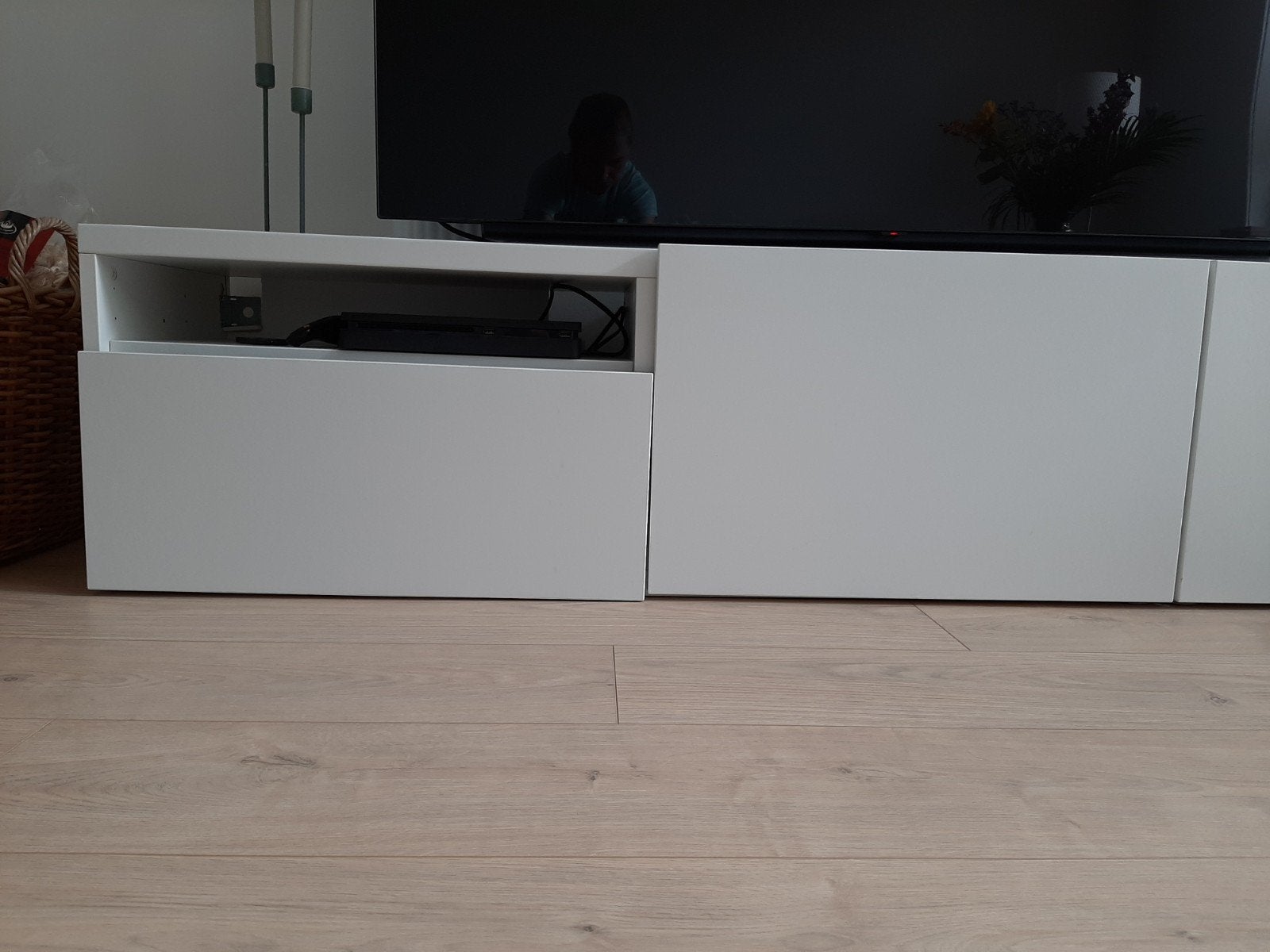 Ikea Besta tv meubel wit, Ophalen, Gebruikt, 25 tot 50 cm, Minder dan 100 cm