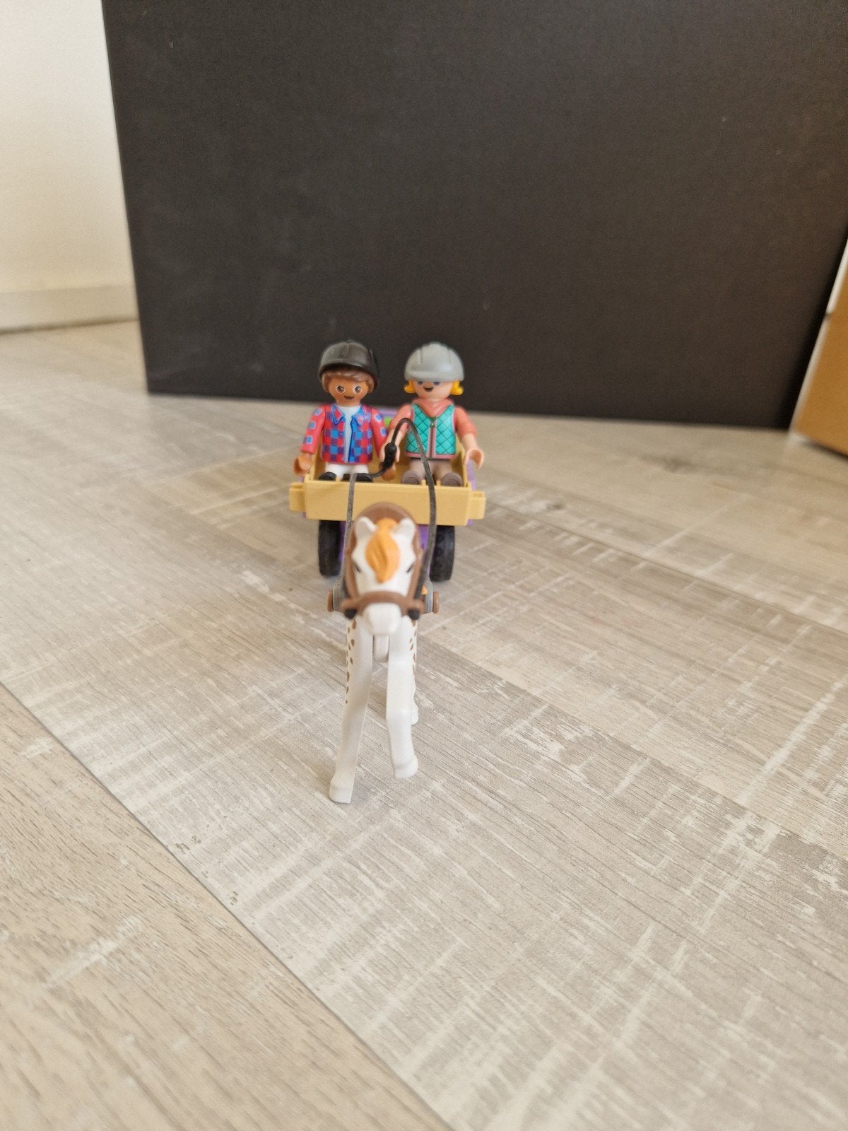 Playmobil paard met wagen en figuren, Ophalen, Gebruikt, Jongen of Meisje
