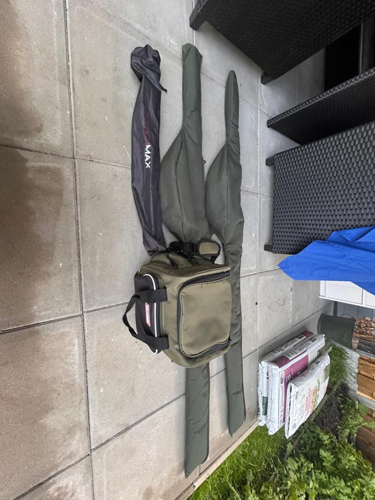 Karperset te koop, Watersport en Boten, Hengelsport | Karpervissen, Ophalen, Zo goed als nieuw, Complete set