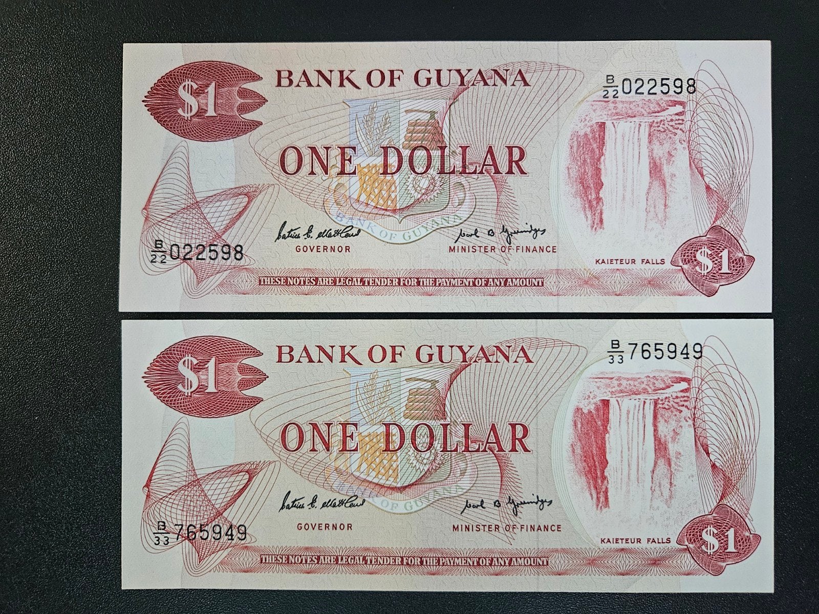 Guyana pick 21f 1989 UNC per stuk, Ophalen of Verzenden, Zuid-Amerika, Los biljet