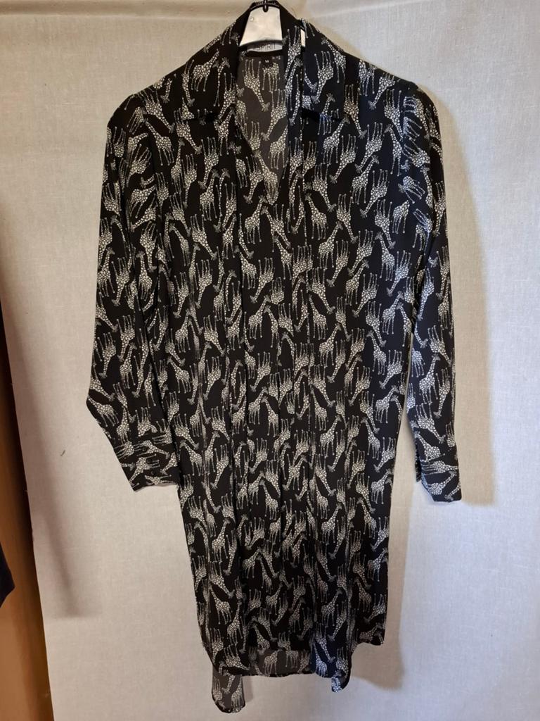 Esprit jurk met giraffe print, Maat 38/40 (M), Zwart, Nieuw, Ophalen of Verzenden