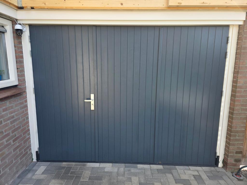 Garage deur, loopdeur en 2 harmonicadelen, zeer solide, Ophalen, Gebruikt, 120 cm of meer, Garagedeur
