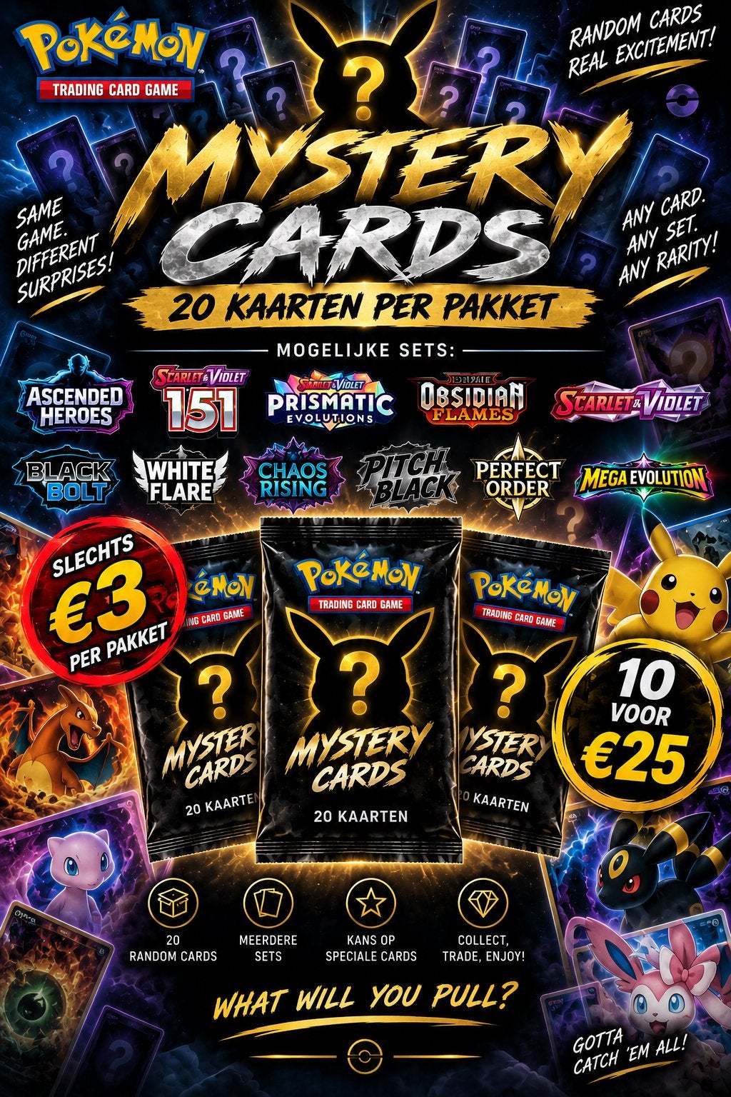 Mystery packs pokemon, Ophalen of Verzenden